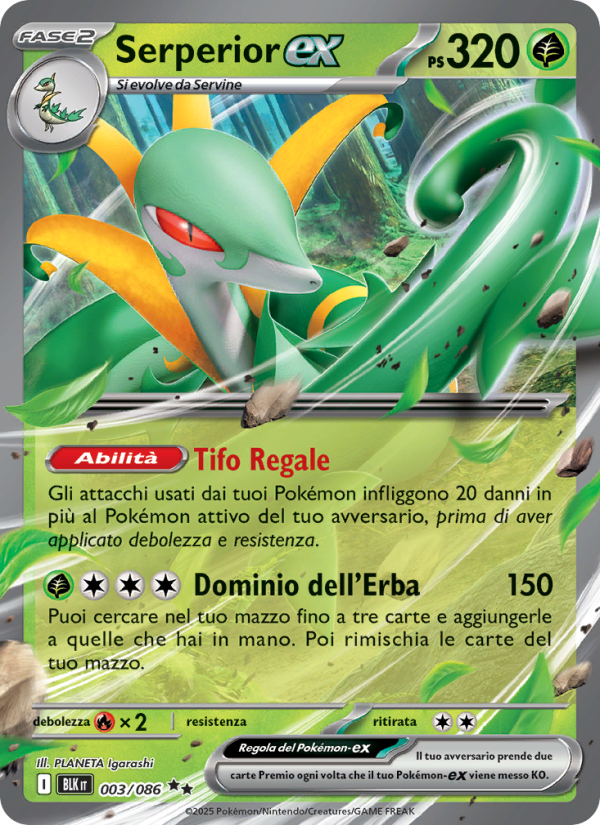 Serperior-ex 003/172 — Black Bolt (Italian Pokémon TCG card)