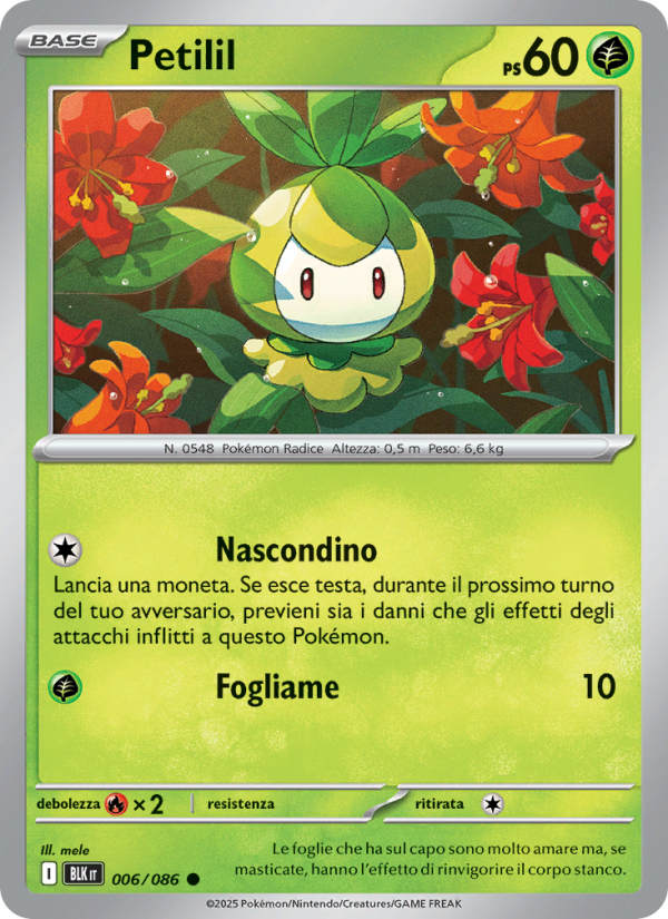 Petilil 006/172 — Black Bolt (Italian Pokémon TCG card)