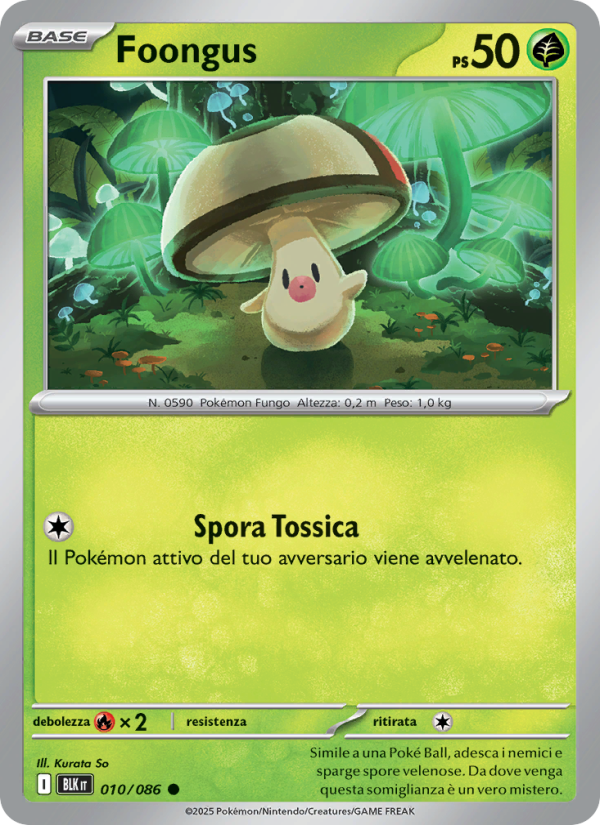 Foongus 010/172 — Black Bolt (Italian Pokémon TCG card)