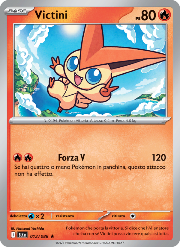Victini 012/172 — Black Bolt (Italian Pokémon TCG card)