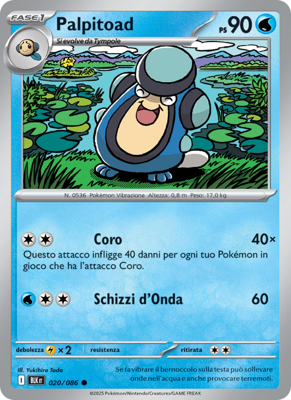 Palpitoad 020/172 — Black Bolt (Italian Pokémon TCG card)