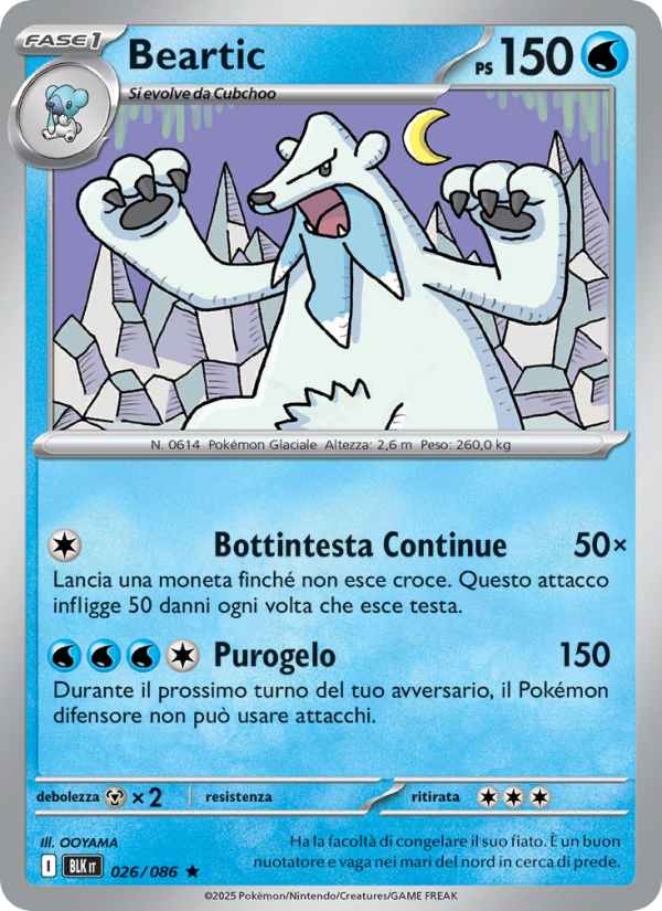 Beartic 026/172 — Black Bolt (Italian Pokémon TCG card)