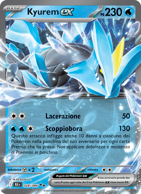 Kyurem-ex 028/172 — Black Bolt (Italian Pokémon TCG card)