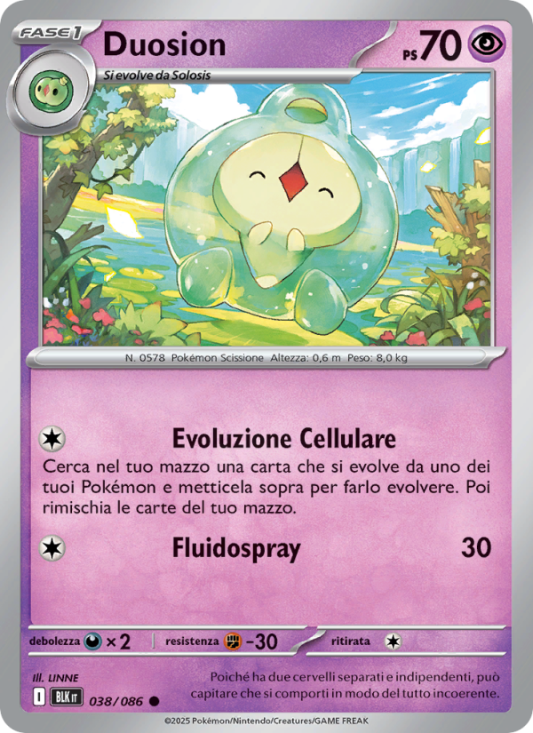 Duosion 038/172 — Black Bolt (Italian Pokémon TCG card)