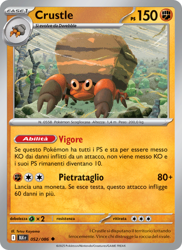 Crustle 052/172 — Black Bolt (Italian Pokémon TCG card)