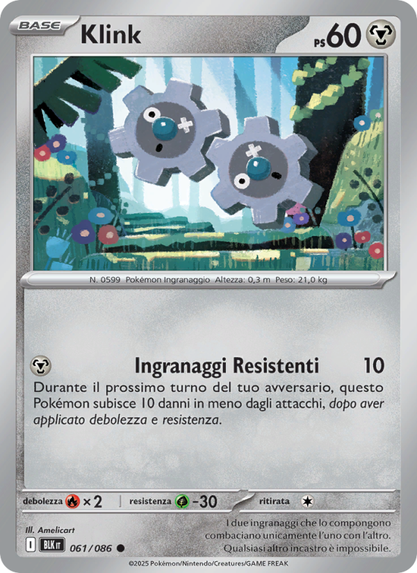 Klink 061/172 — Black Bolt (Italian Pokémon TCG card)