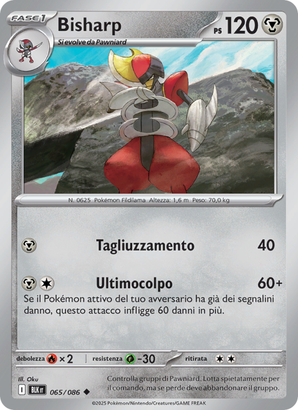 Bisharp 065/172 — Black Bolt (Italian Pokémon TCG card)