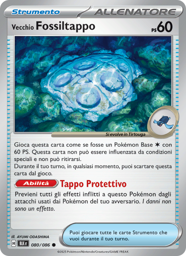 Vecchio Fossiltappo 080/172 — Black Bolt (Italian Pokémon TCG card)
