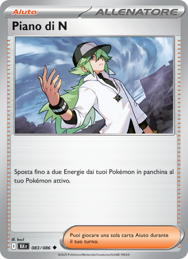 Piano di N 083/172 — Black Bolt (Italian Pokémon TCG card)