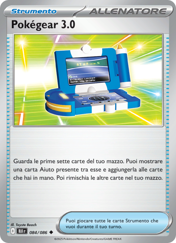 Pokégear 3.0 084/172 — Black Bolt (Italian Pokémon TCG card)