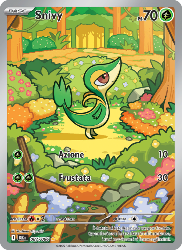 Snivy 087/172 — Black Bolt (Italian Pokémon TCG card)