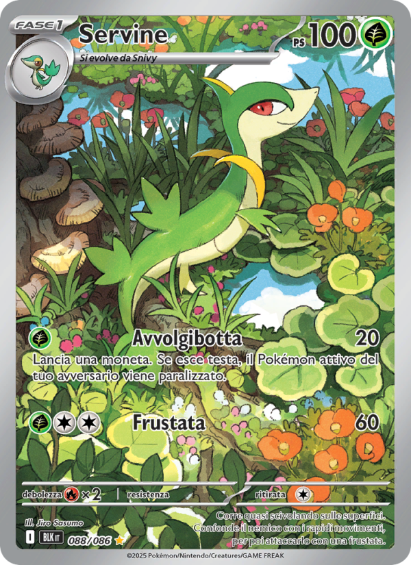Servine 088/172 — Black Bolt (Italian Pokémon TCG card)