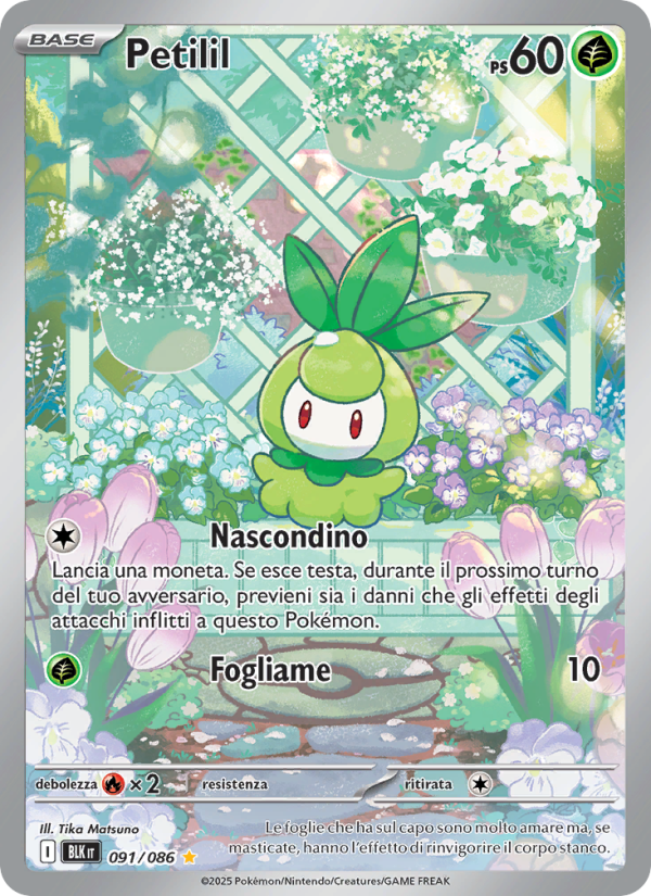 Petilil 091/172 — Black Bolt (Italian Pokémon TCG card)