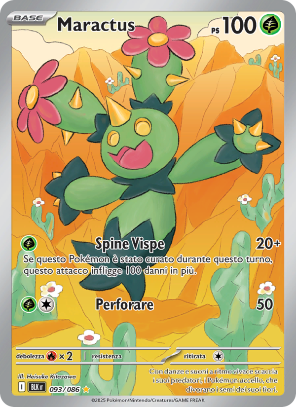 Maractus 093/172 — Black Bolt (Italian Pokémon TCG card)