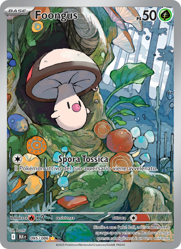 Foongus 095/172 — Black Bolt (Italian Pokémon TCG card)