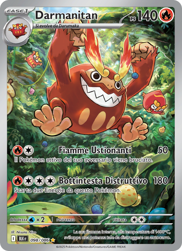 Darmanitan 098/172 — Black Bolt (Italian Pokémon TCG card)
