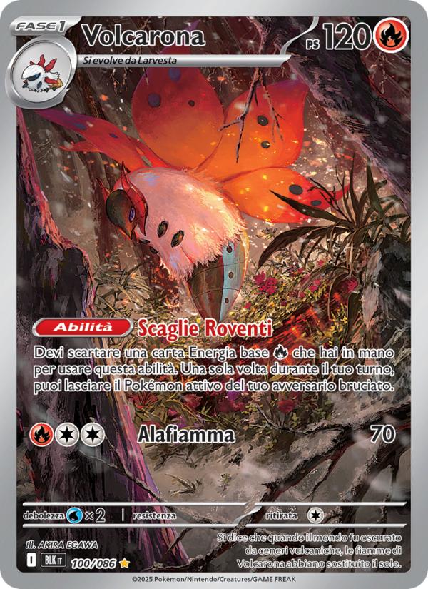 Volcarona 100/172 — Black Bolt (Italian Pokémon TCG card)