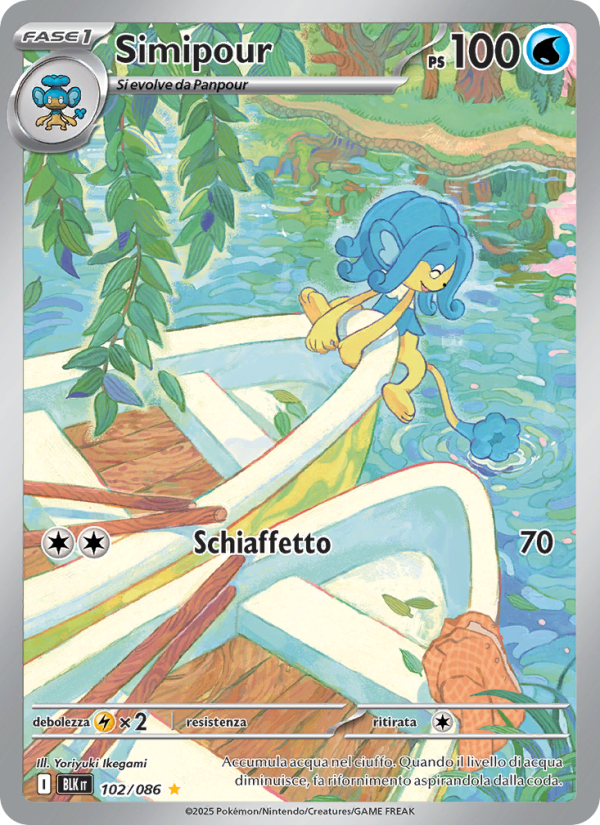 Simipour 102/172 — Black Bolt (Italian Pokémon TCG card)