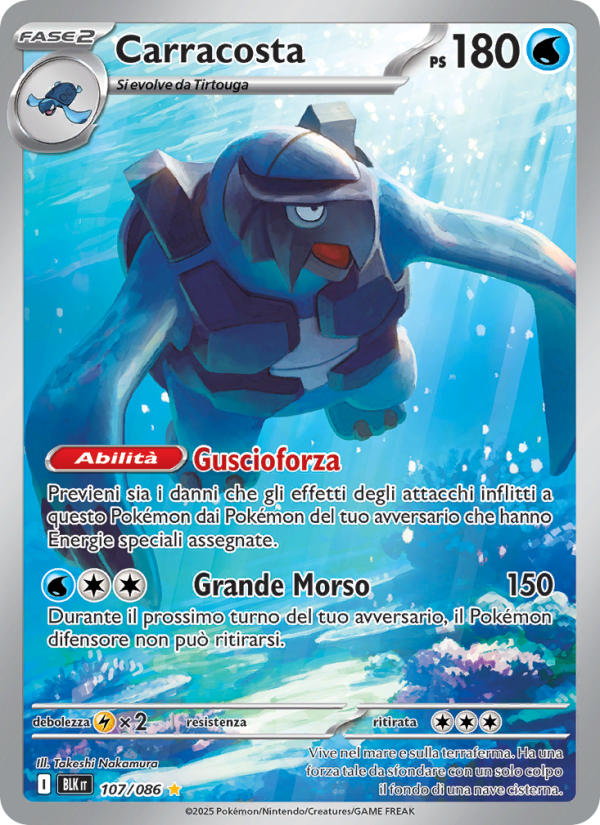 Carracosta 107/172 — Black Bolt (Italian Pokémon TCG card)