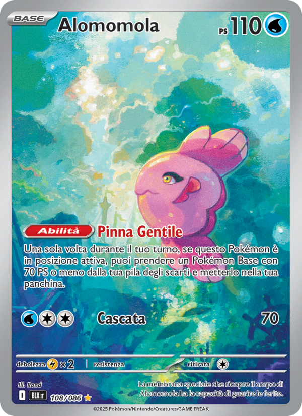 Alomomola 108/172 — Black Bolt (Italian Pokémon TCG card)