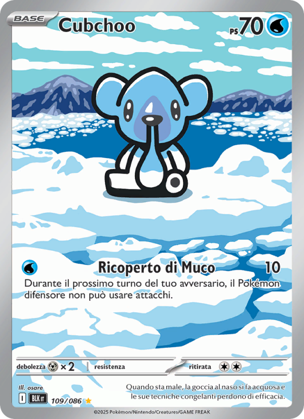 Cubchoo 109/172 — Black Bolt (Italian Pokémon TCG card)