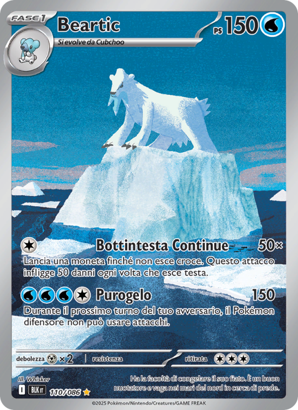 Beartic 110/172 — Black Bolt (Italian Pokémon TCG card)