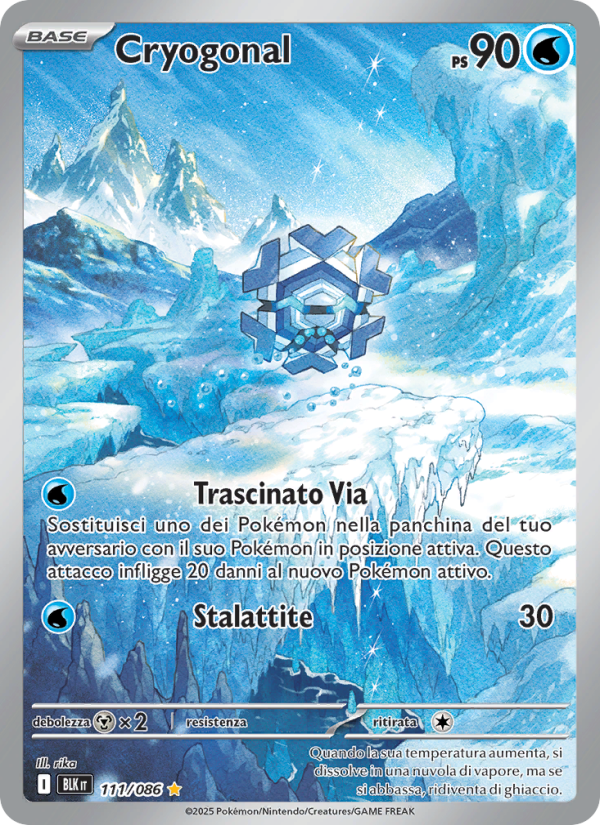 Cryogonal 111/172 — Black Bolt (Italian Pokémon TCG card)