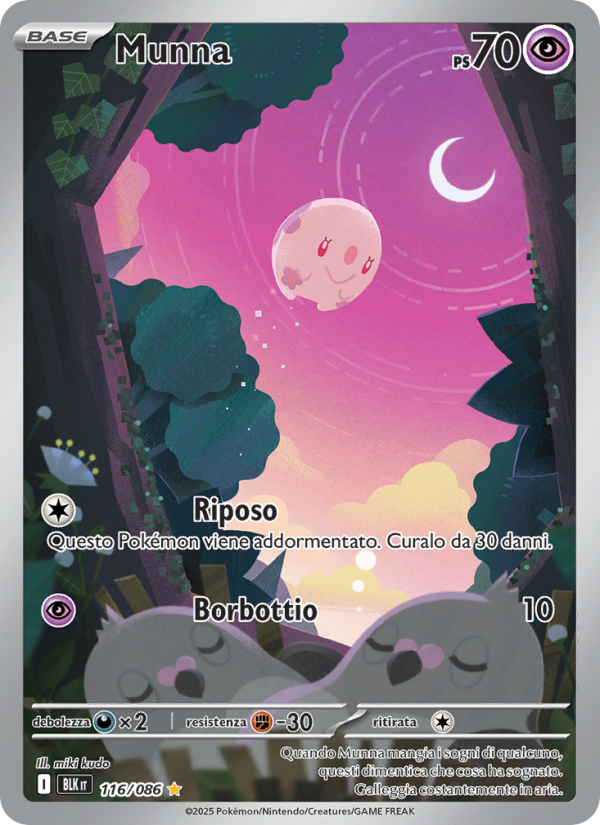 Munna 116/172 — Black Bolt (Italian Pokémon TCG card)