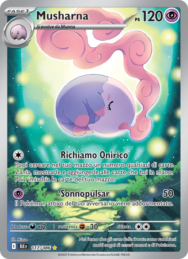 Musharna 117/172 — Black Bolt (Italian Pokémon TCG card)