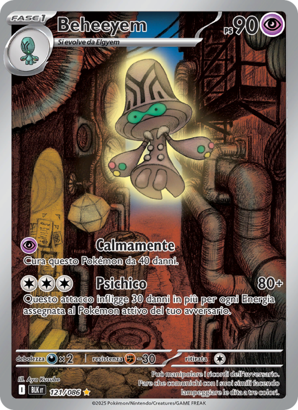 Beheeyem 121/172 — Black Bolt (Italian Pokémon TCG card)