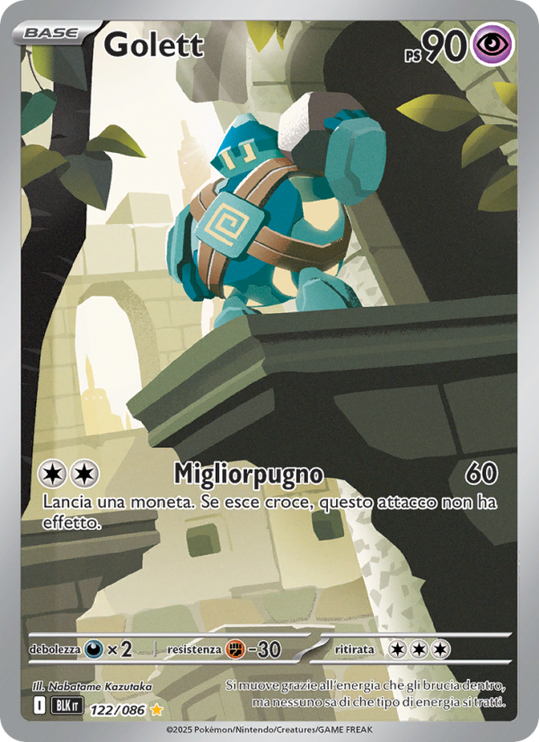 Golett 122/172 — Black Bolt (Italian Pokémon TCG card)
