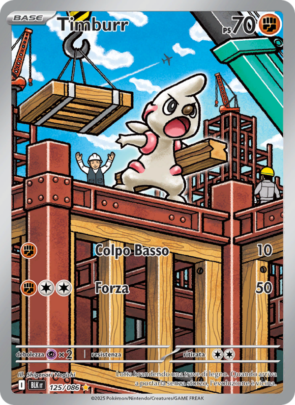 Timburr 125/172 — Black Bolt (Italian Pokémon TCG card)