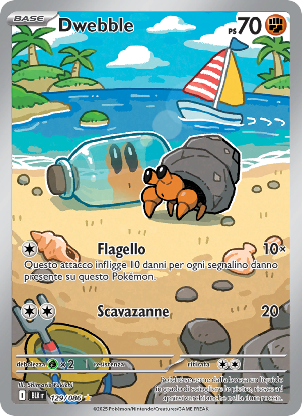 Dwebble 129/172 — Black Bolt (Italian Pokémon TCG card)