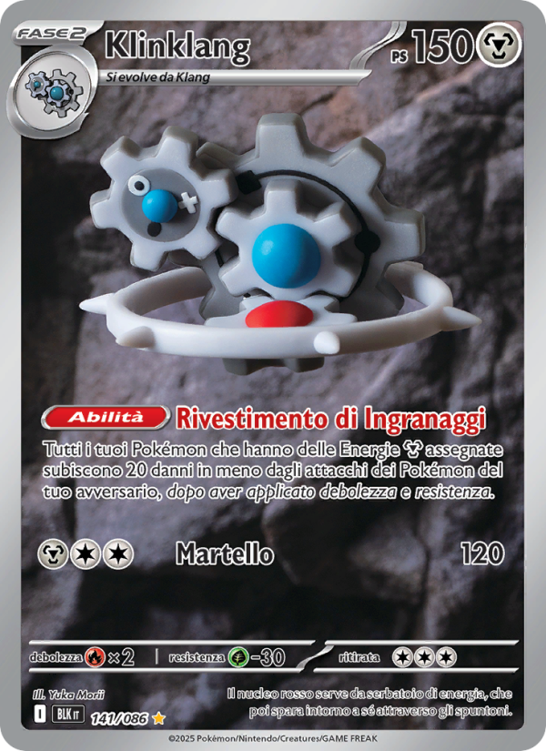 Klinklang 141/172 — Black Bolt (Italian Pokémon TCG card)