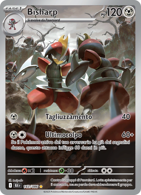 Bisharp 143/172 — Black Bolt (Italian Pokémon TCG card)