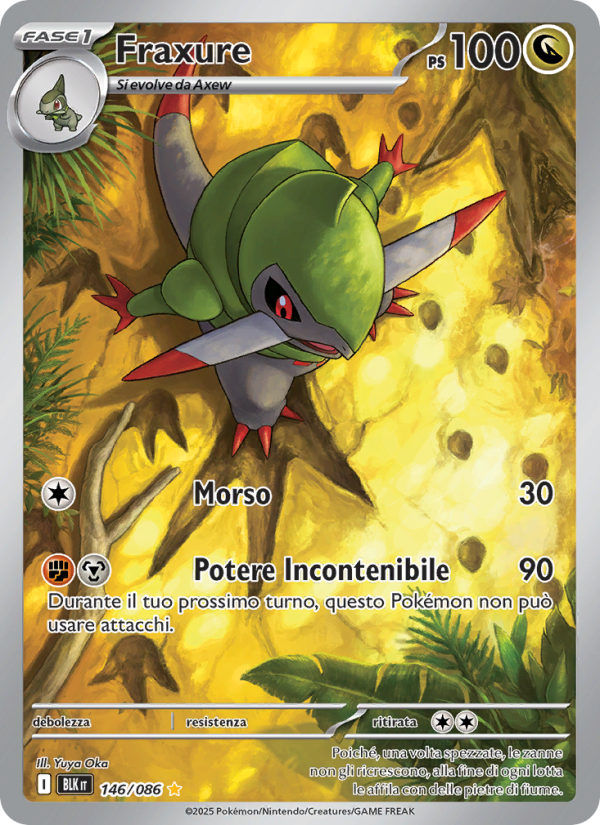 Fraxure 146/172 — Black Bolt (Italian Pokémon TCG card)