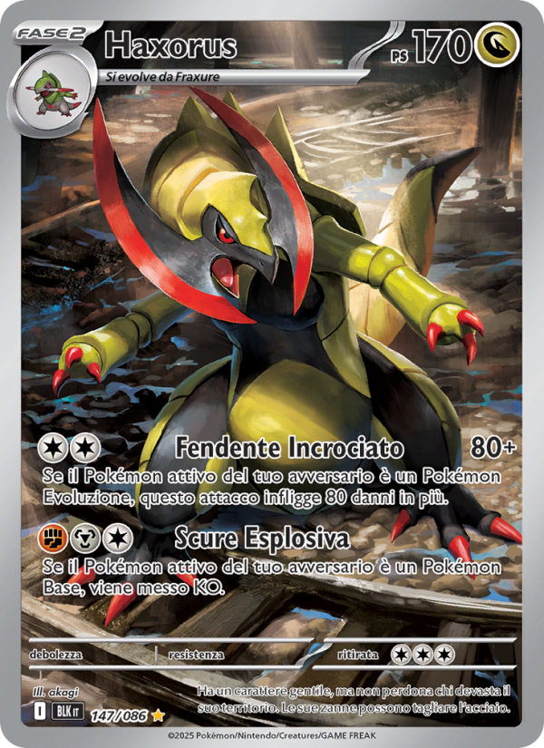 Haxorus 147/172 — Black Bolt (Italian Pokémon TCG card)