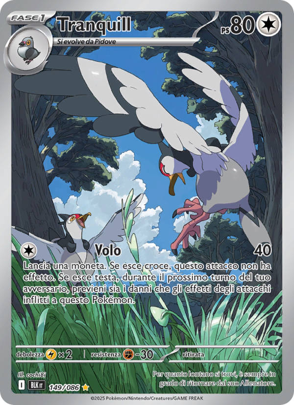 Tranquill 149/172 — Black Bolt (Italian Pokémon TCG card)