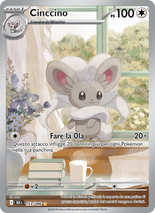 Cinccino 153/172 — Black Bolt (Italian Pokémon TCG card)