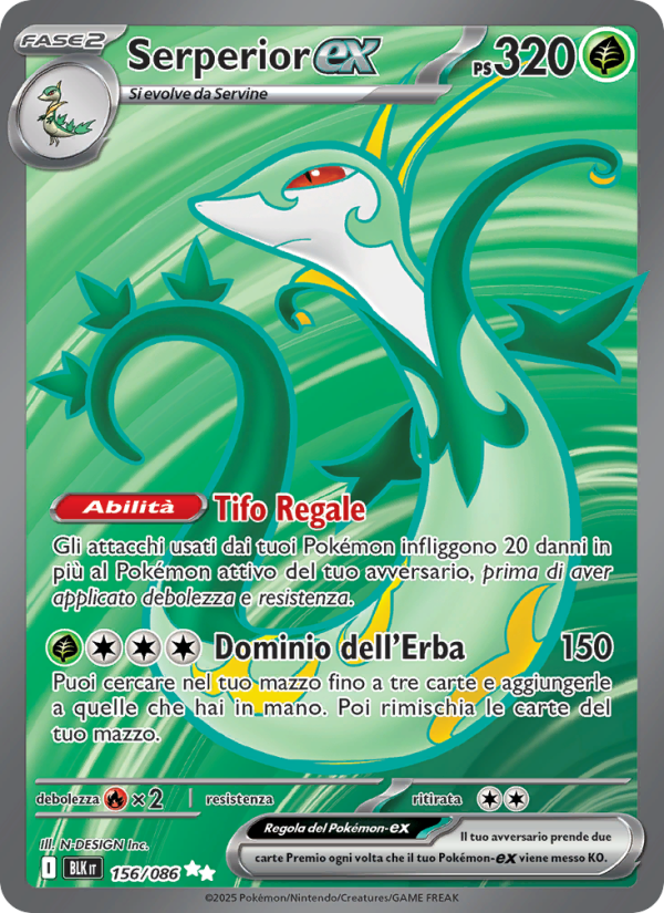 Serperior-ex 156/172 — Black Bolt (Italian Pokémon TCG card)