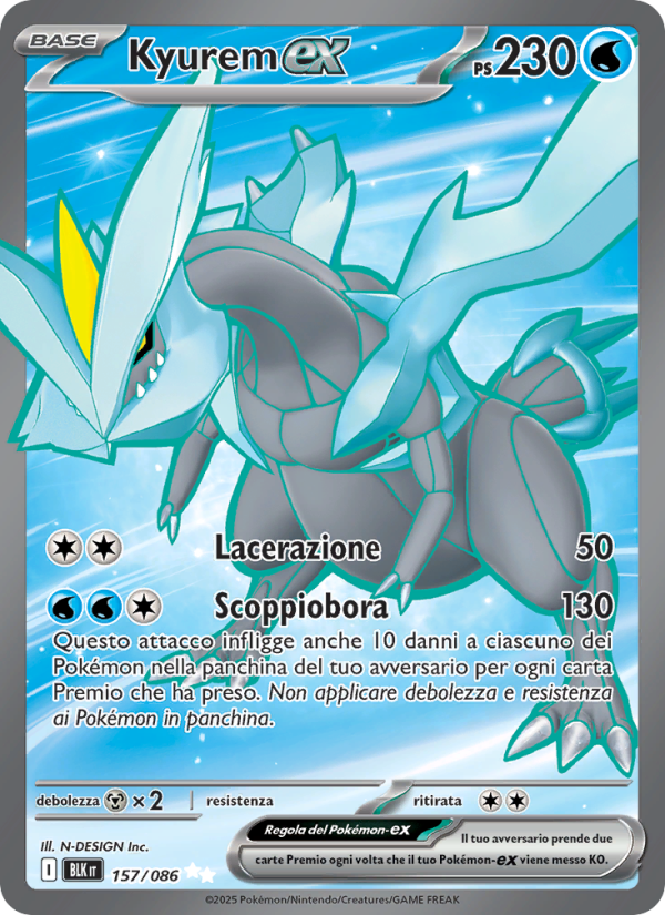 Kyurem-ex 157/172 — Black Bolt (Italian Pokémon TCG card)