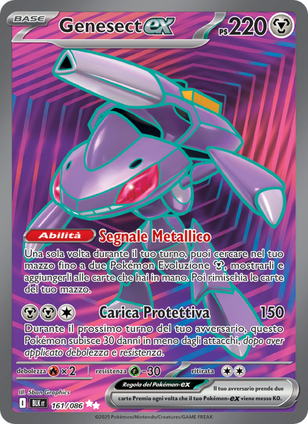 Genesect-ex 161/172 — Black Bolt (Italian Pokémon TCG card)