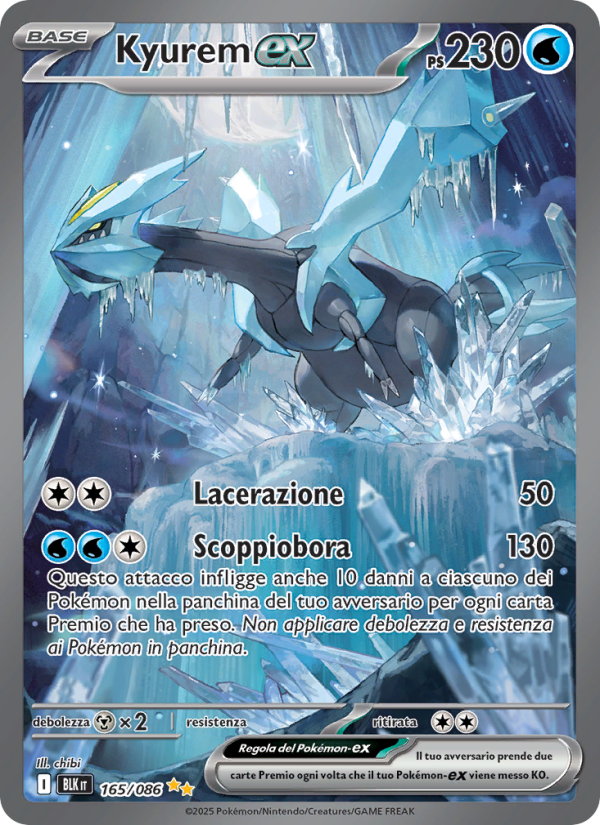 Kyurem-ex 165/172 — Black Bolt (Italian Pokémon TCG card)