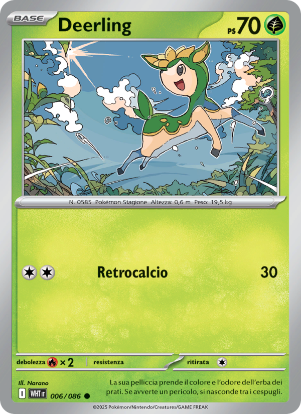 Deerling 006/173 — Fuoco Bianco (Italian Pokémon TCG card)