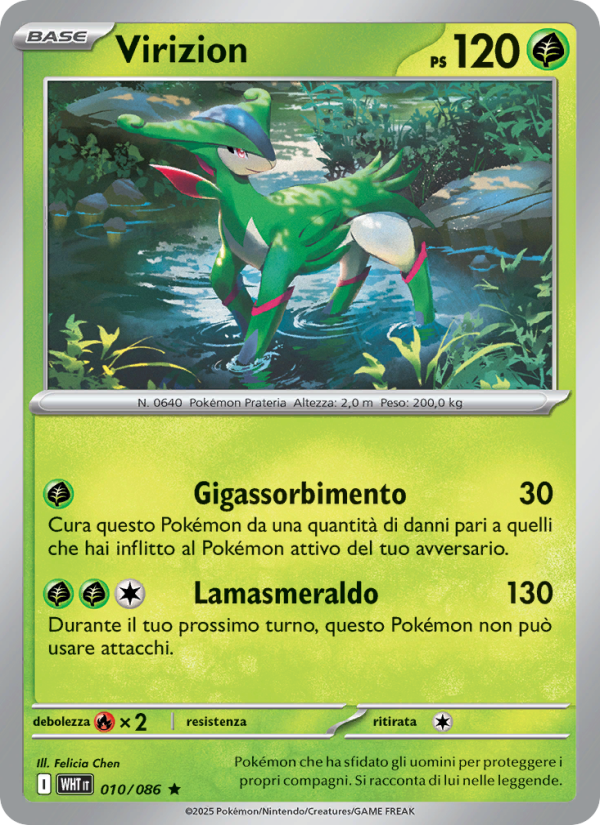 Virizion 010/173 — Fuoco Bianco (Italian Pokémon TCG card)