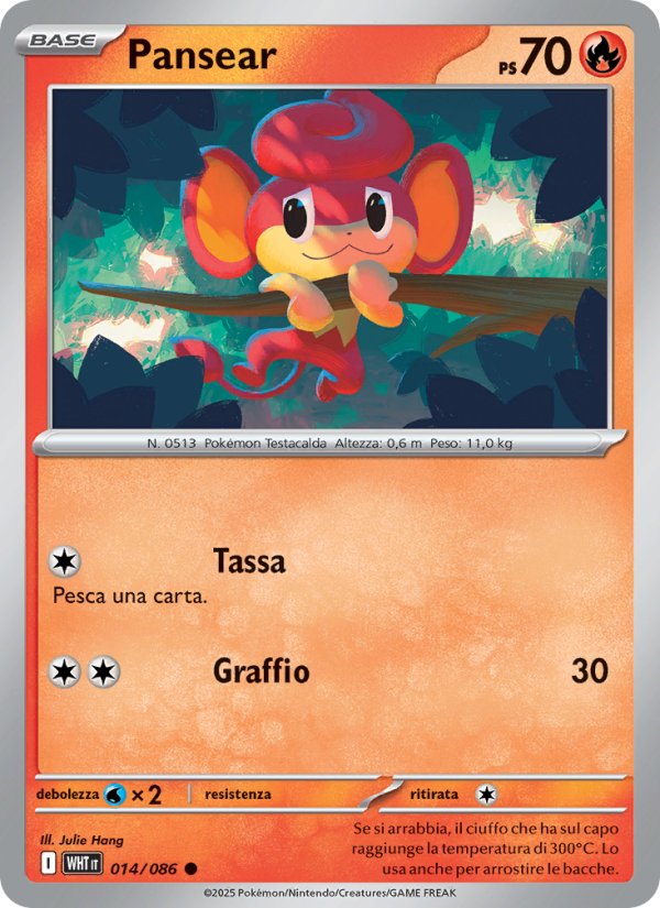 Pansear 014/173 — Fuoco Bianco (Italian Pokémon TCG card)