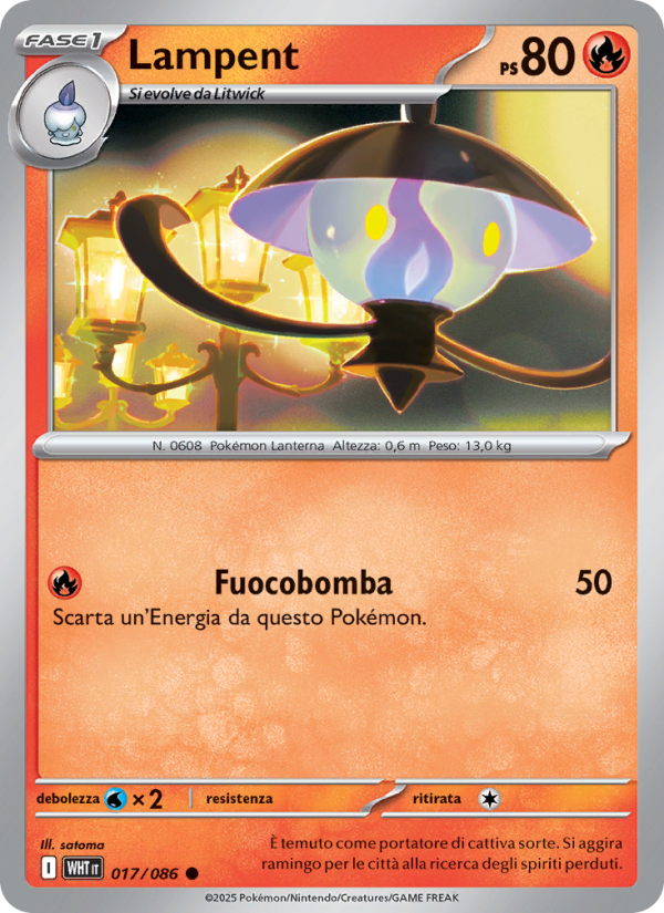 Lampent 017/173 — Fuoco Bianco (Italian Pokémon TCG card)