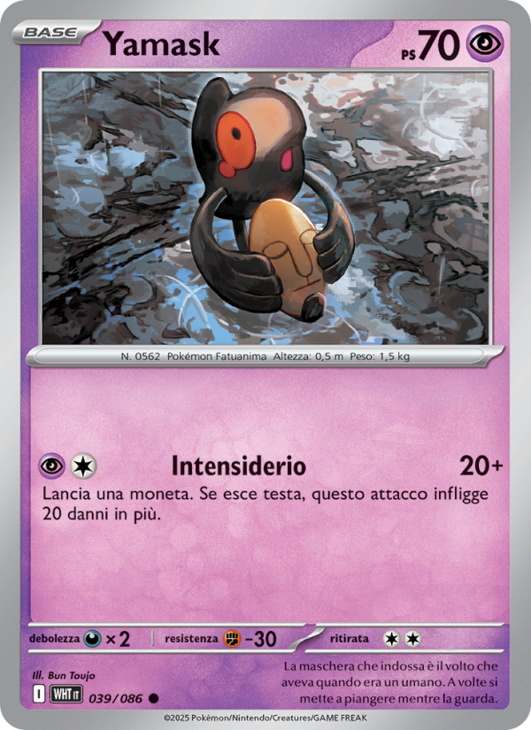 Yamask 039/173 — Fuoco Bianco (Italian Pokémon TCG card)