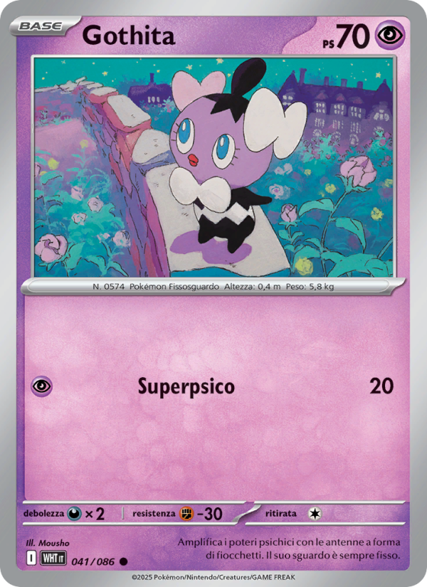 Gothita 041/173 — Fuoco Bianco (Italian Pokémon TCG card)