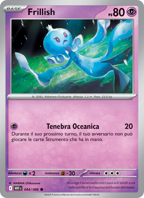 Frillish 044/173 — Fuoco Bianco (Italian Pokémon TCG card)